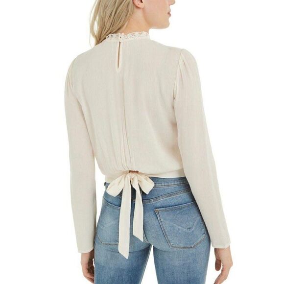 Self Esteem Cream Lace CottageCore Long Sleeve Top Sz Medium NEW - Picture 5 of 6